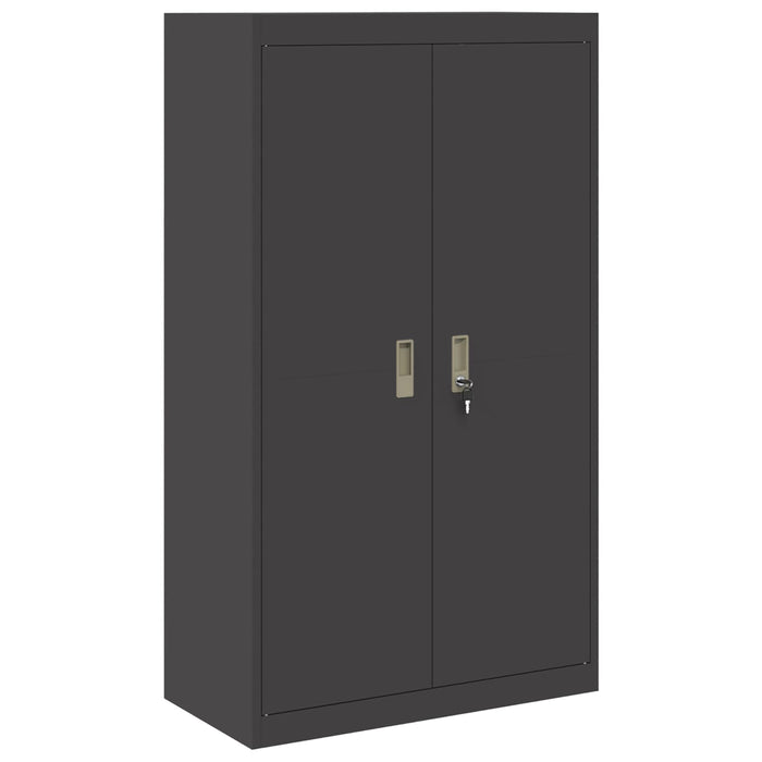 Dulap de depozitare 2 buc. Negru 80 x 40 x 180 cm Oțel Blocat WALTI