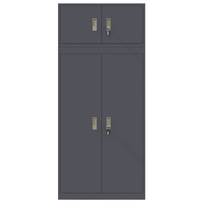 Dulap de depozitare 2 buc. Antracit 80 x 40 x 180 cm Oțel WALTI