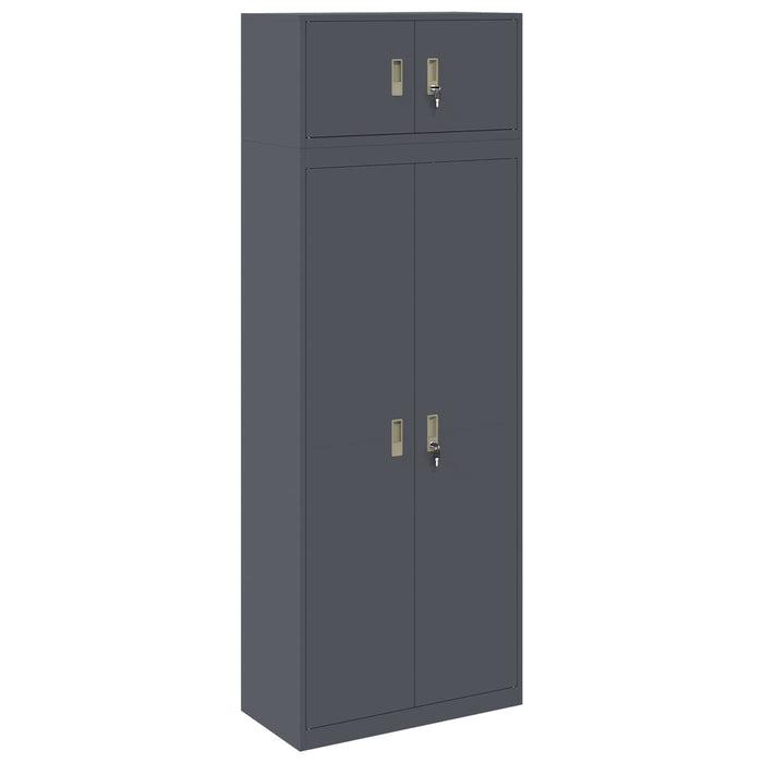 Dulap de depozitare 2 buc. Antracit 80 x 40 x 220 cm Oțel WALTI