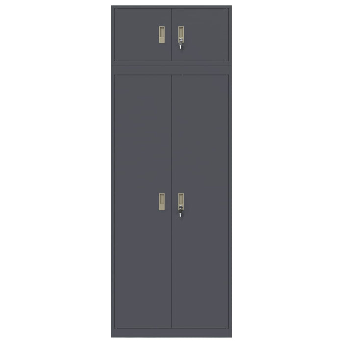 Dulap de depozitare 2 buc. Antracit 80 x 40 x 220 cm Oțel WALTI