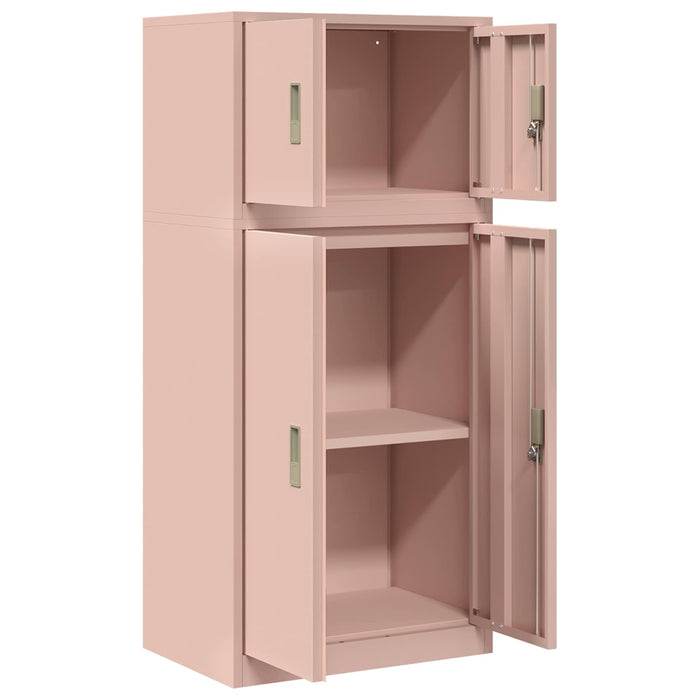 Dulap de depozitare 2 buc. Roz 60 x 40 x 130 cm Oțel Blocat WALTI