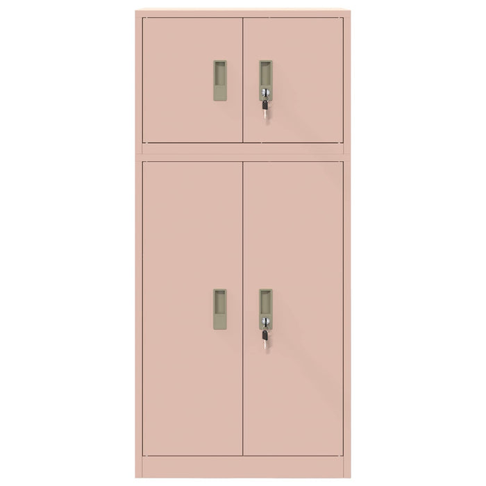 Dulap de depozitare 2 buc. Roz 60 x 40 x 130 cm Oțel Blocat WALTI