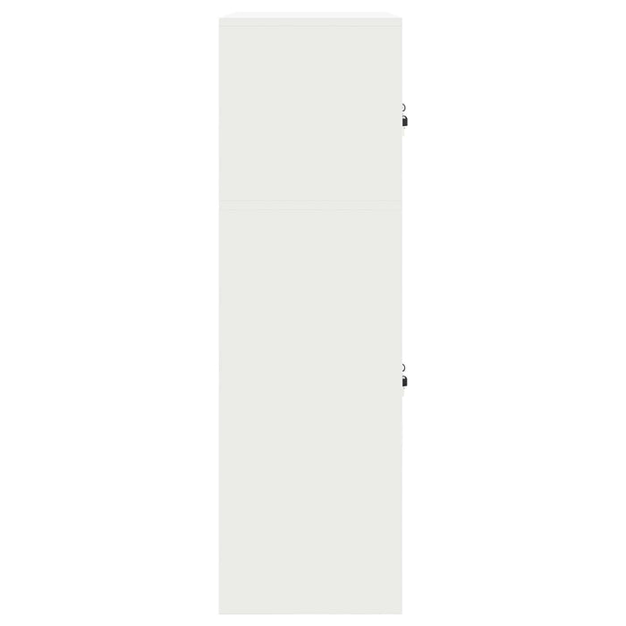Dulap de depozitare 2 buc. Alb 60 x 40 x 130 cm Oțel Blocat WALTI