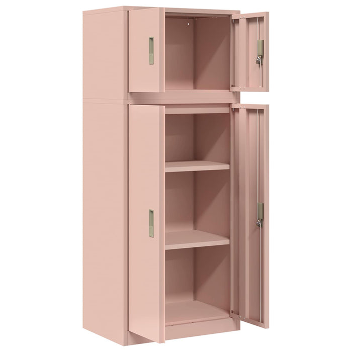 Dulap de depozitare 2 buc. Roz 60 x 40 x 145 cm Oțel Blocat WALTI