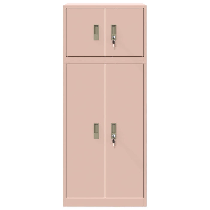 Dulap de depozitare 2 buc. Roz 60 x 40 x 145 cm Oțel Blocat WALTI