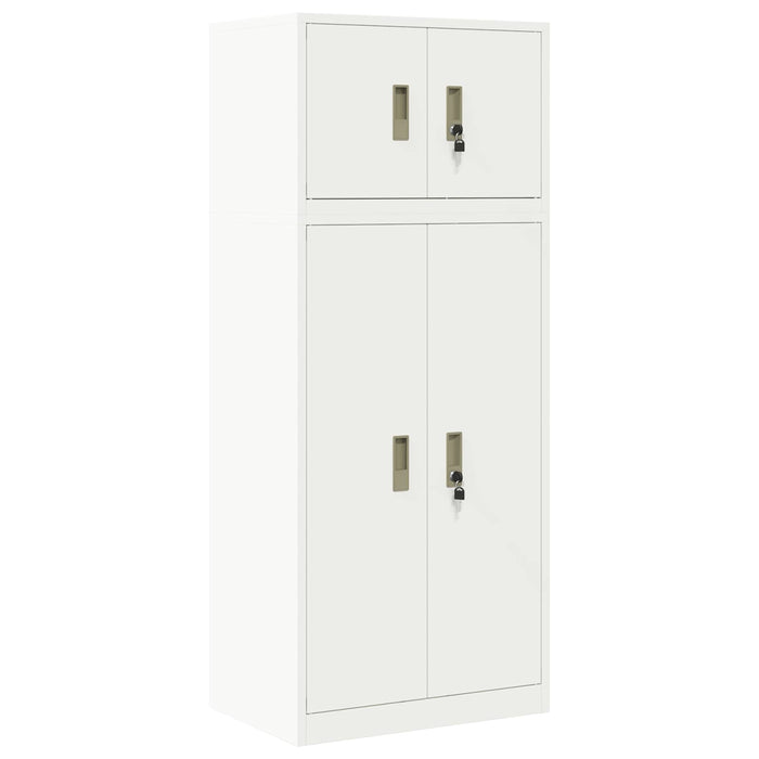 Dulap de depozitare 2 buc. Alb 60 x 40 x 145 cm Oțel Blocat WALTI