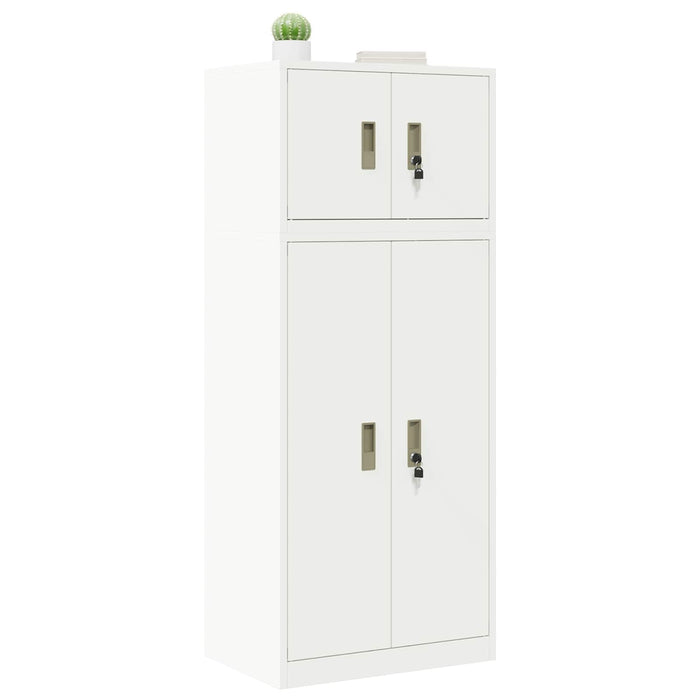 Dulap de depozitare 2 buc. Alb 60 x 40 x 145 cm Oțel Blocat WALTI