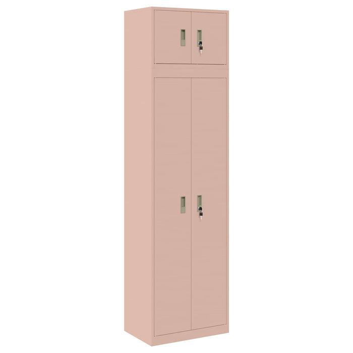 Dulap de depozitare 2 buc. Roz 60 x 40 x 220 cm Oțel Blocat WALTI