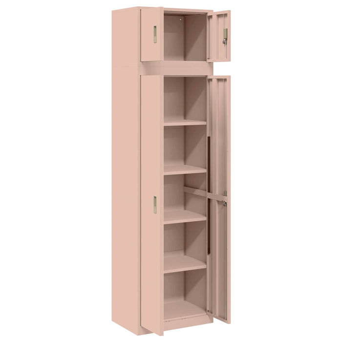 Dulap de depozitare 2 buc. Roz 60 x 40 x 220 cm Oțel Blocat WALTI