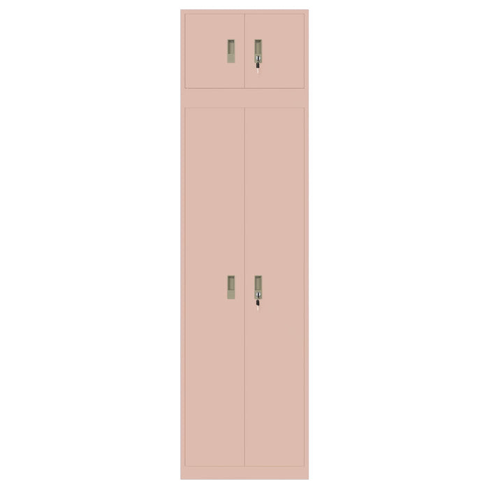 Dulap de depozitare 2 buc. Roz 60 x 40 x 220 cm Oțel Blocat WALTI