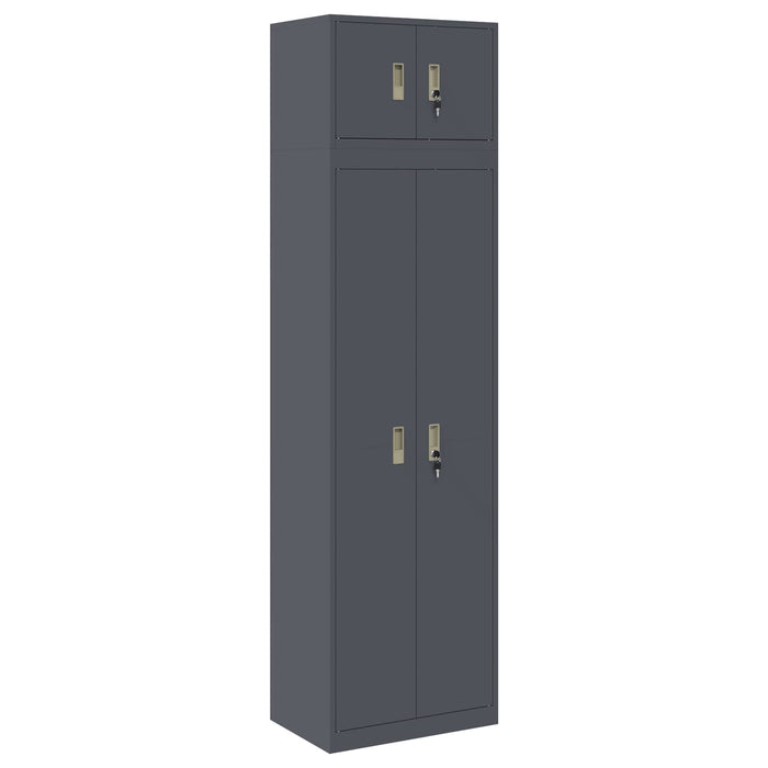 Dulap de depozitare 2 buc. Antracit 60 x 40 x 220 cm Oțel - WALTI WALTI