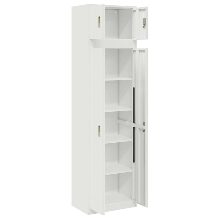 Dulap de depozitare 2 buc. Alb 60 x 40 x 220 cm Oțel Blocat WALTI