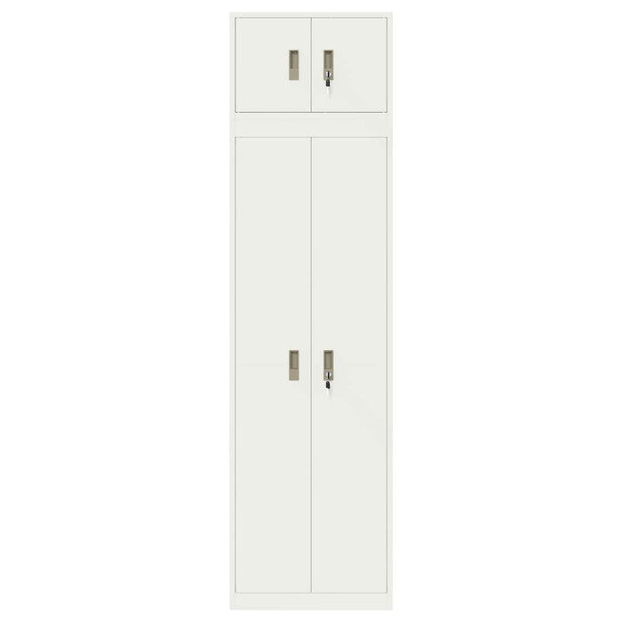 Dulap de depozitare 2 buc. Alb 60 x 40 x 220 cm Oțel Blocat WALTI