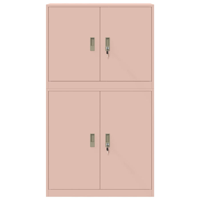 Dulap de depozitare 2 buc. Roz 90 x 40 x 160 cm Oțel Blocat WALTI