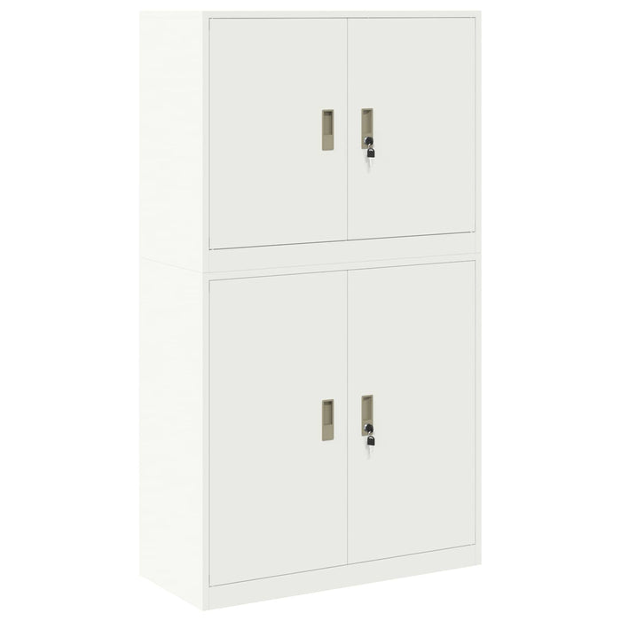 Dulap de depozitare 2 buc. Alb 90 x 40 x 160 cm Oțel Blocat WALTI