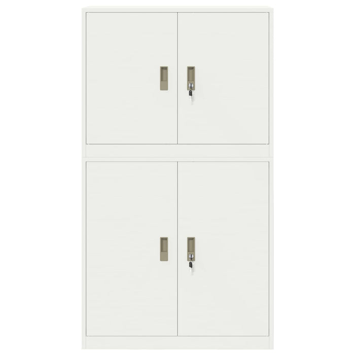 Dulap de depozitare 2 buc. Alb 90 x 40 x 160 cm Oțel Blocat WALTI