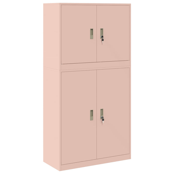 Dulap de depozitare 2 buc. Roz 90 x 40 x 175 cm Oțel Blocat WALTI