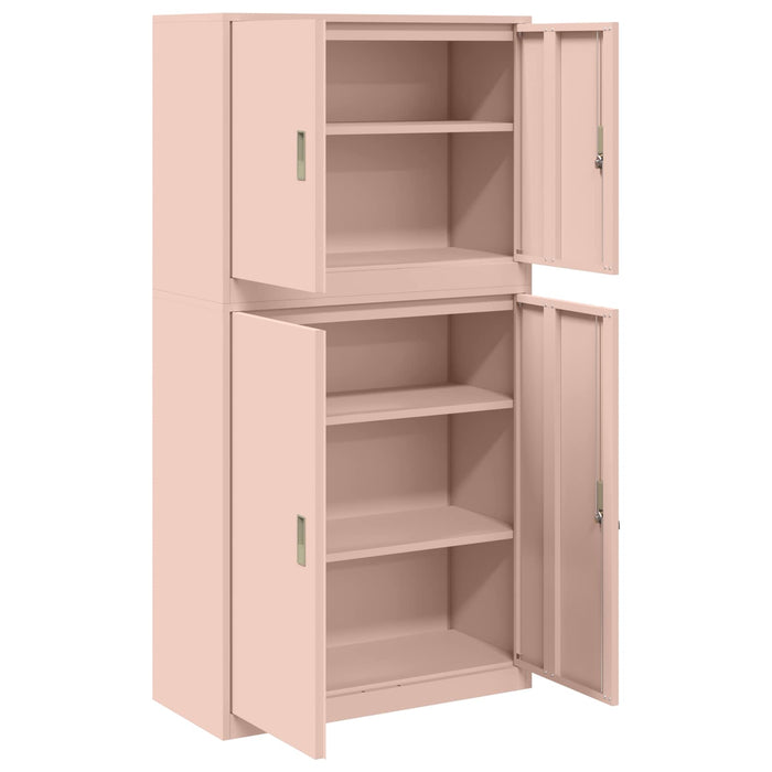 Dulap de depozitare 2 buc. Roz 90 x 40 x 175 cm Oțel Blocat WALTI