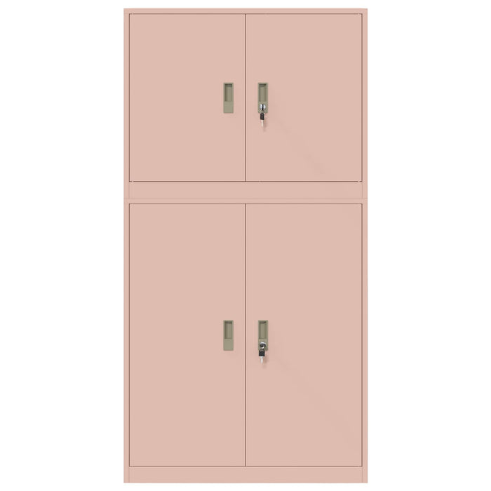 Dulap de depozitare 2 buc. Roz 90 x 40 x 175 cm Oțel Blocat WALTI
