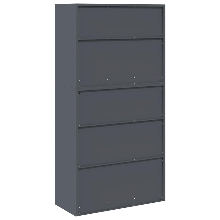 Dulap de depozitare 2 buc. Antracit 90 x 40 x 175 cm Oțel WALTI