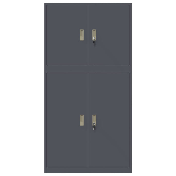 Dulap de depozitare 2 buc. Antracit 90 x 40 x 175 cm Oțel WALTI