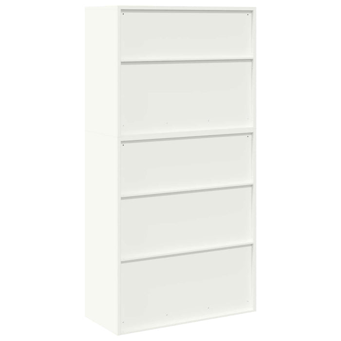 Dulap de depozitare 2 buc. Alb 90 x 40 x 175 cm Oțel Blocat WALTI