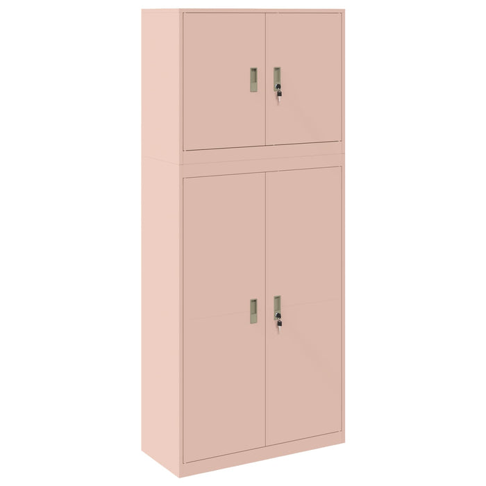 Dulap de depozitare 2 buc. Roz 90 x 40 x 210 cm Oțel Blocat WALTI