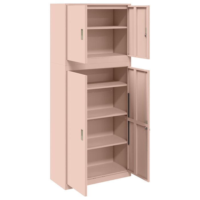 Dulap de depozitare 2 buc. Roz 90 x 40 x 210 cm Oțel Blocat WALTI