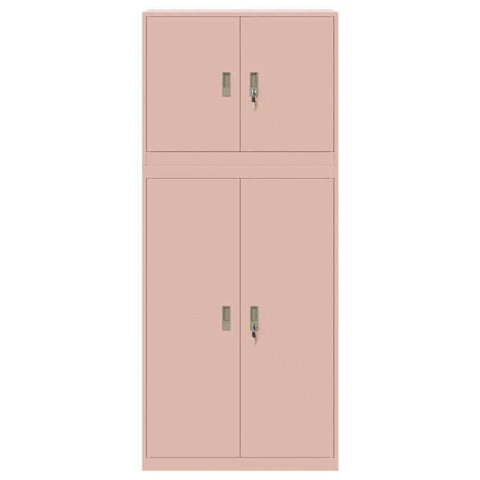 Dulap de depozitare 2 buc. Roz 90 x 40 x 210 cm Oțel Blocat WALTI