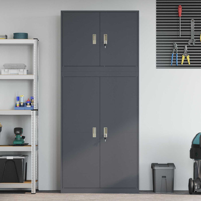 Dulap de depozitare 2 buc. Antracit 90 x 40 x 210 cm Oțel WALTI