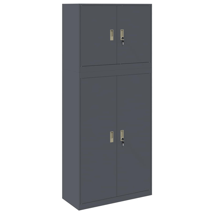 Dulap de depozitare 2 buc. Antracit 90 x 40 x 210 cm Oțel WALTI
