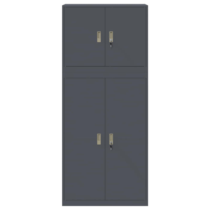 Dulap de depozitare 2 buc. Antracit 90 x 40 x 210 cm Oțel WALTI