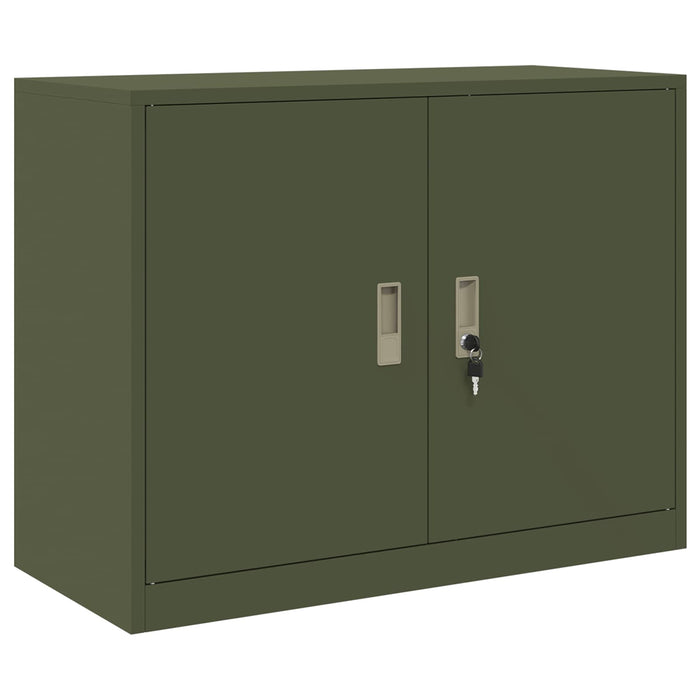 Dulap de depozitare 2 buc. Verde măsliniu 90 x 40 x 210 cm Oțel WALTI