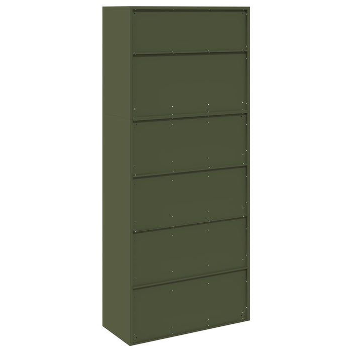 Dulap de depozitare 2 buc. Verde măsliniu 90 x 40 x 210 cm Oțel WALTI