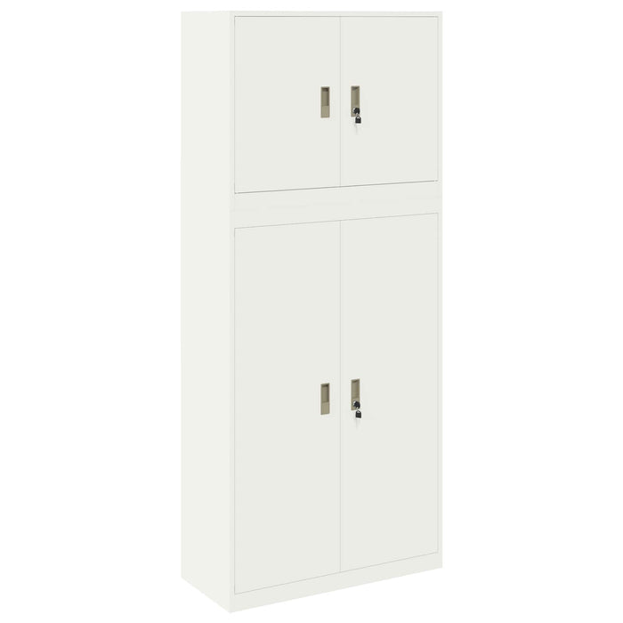Dulap de depozitare 2 buc. Alb 90 x 40 x 210 cm Oțel Blocat WALTI