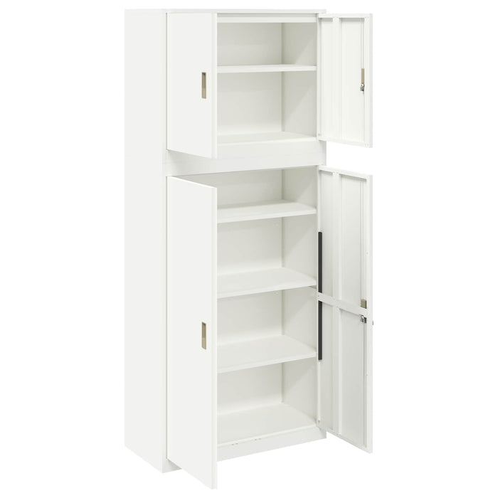 Dulap de depozitare 2 buc. Alb 90 x 40 x 210 cm Oțel Blocat WALTI