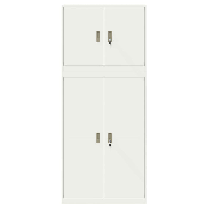 Dulap de depozitare 2 buc. Alb 90 x 40 x 210 cm Oțel Blocat WALTI
