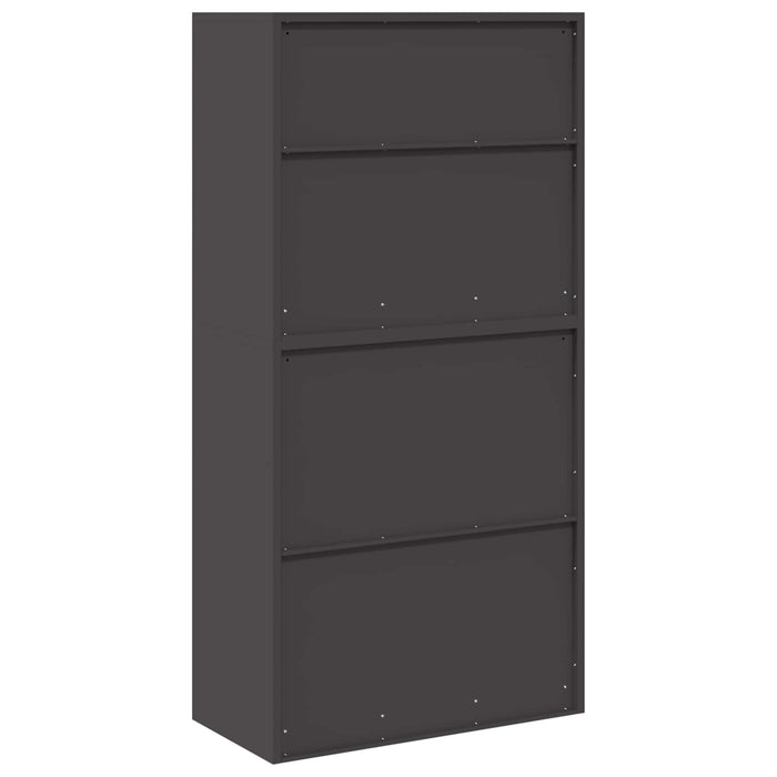 Dulap de depozitare 2 buc. Negru 80 x 40 x 160 cm Oțel Blocat - WALTI WALTI