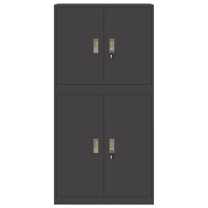 Dulap de depozitare 2 buc. Negru 80 x 40 x 160 cm Oțel Blocat - WALTI WALTI