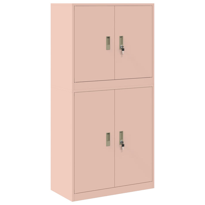 Dulap de depozitare 2 buc. Roz 80 x 40 x 160 cm Oțel Blocat WALTI