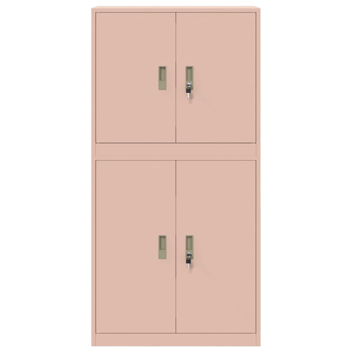 Dulap de depozitare 2 buc. Roz 80 x 40 x 160 cm Oțel Blocat WALTI