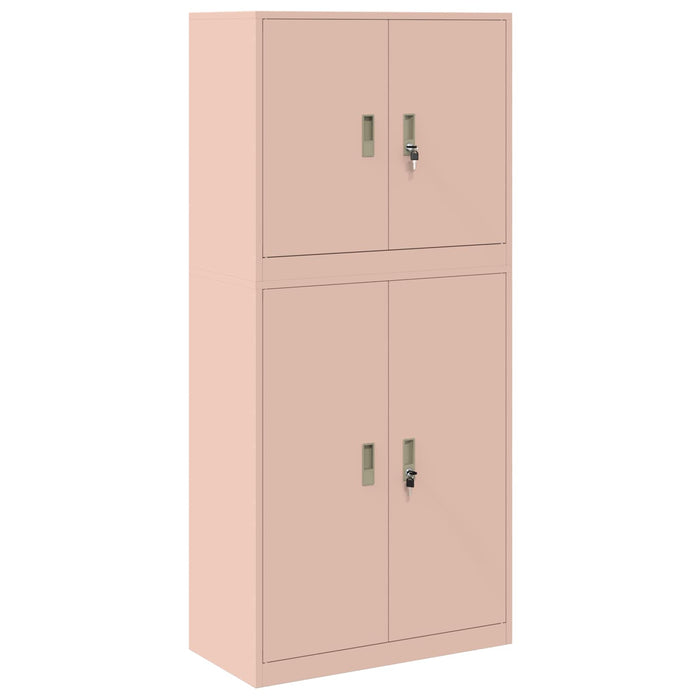 Dulap de depozitare 2 buc. Roz 80 x 40 x 175 cm Oțel Blocat WALTI