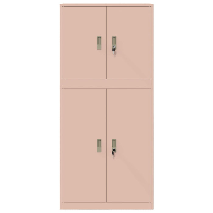 Dulap de depozitare 2 buc. Roz 80 x 40 x 175 cm Oțel Blocat WALTI
