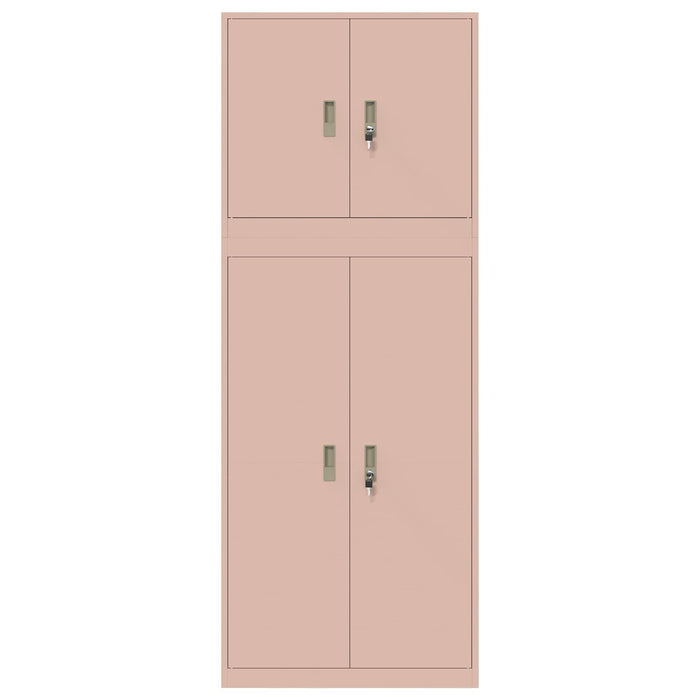 Dulap de depozitare 2 buc. Roz 80 x 40 x 210 cm Oțel Blocat WALTI