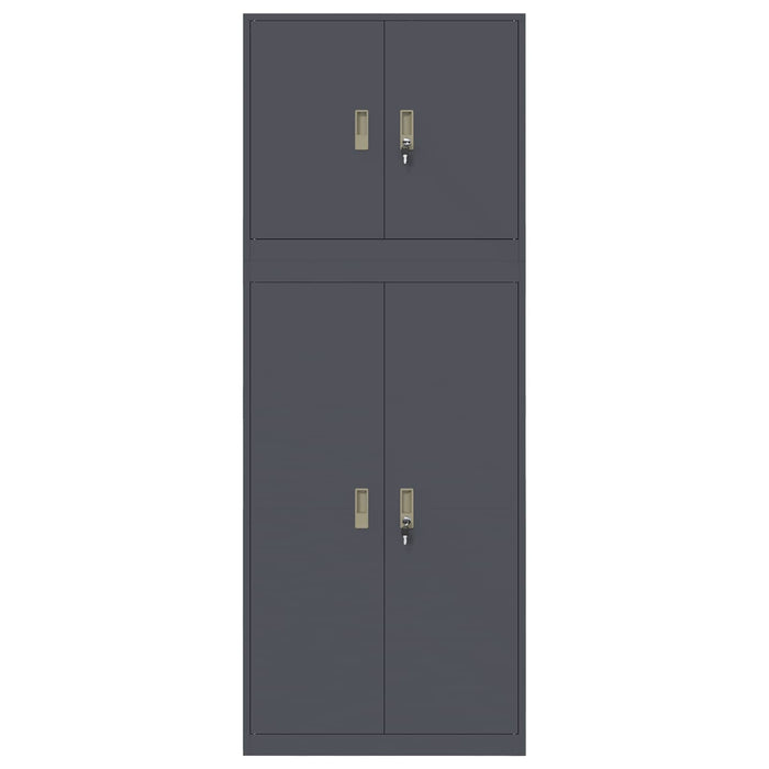 Dulap de depozitare 2 buc. Antracit 80 x 40 x 210 cm Oțel WALTI