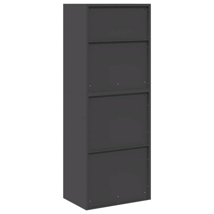 Dulap de depozitare 2 buc. Negru 60 x 40 x 160 cm Oțel Blocat WALTI
