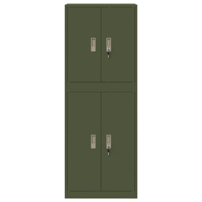 Dulap de depozitare 2 buc. Verde măsliniu 60 x 40 x 160 cm Oțel WALTI