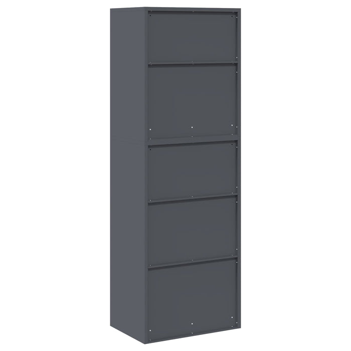 Dulap de depozitare 2 buc. Antracit 60 x 40 x 175 cm Oțel WALTI