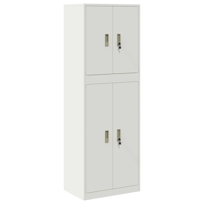 Dulap de depozitare 2 buc. Alb 60 x 40 x 175 cm Oțel Blocat WALTI