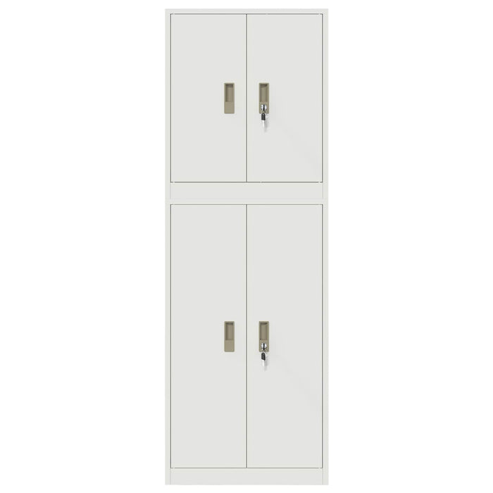 Dulap de depozitare 2 buc. Alb 60 x 40 x 175 cm Oțel Blocat WALTI